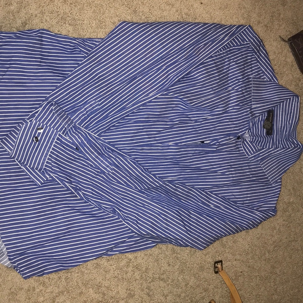 Dark denim button up shirt